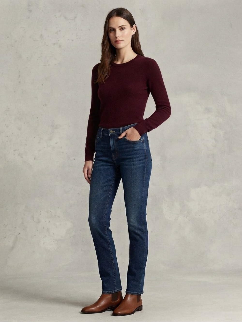 Lauren Ralph Lauren Women's Boot-Cut Jeans in Dark Blue